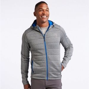 Men's LL BEAN PrimaLoft Mountain Pro Full Zip Hoodie Gray Blue Size XL REG